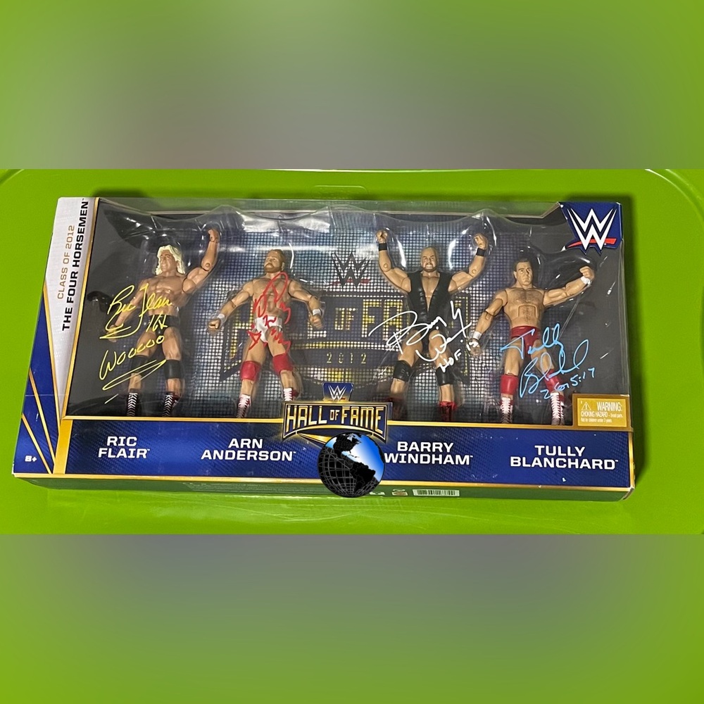 Autographed 2012 HALL OF FAME ELITE FOUR HORSEMAN 4 FIGURE PACK